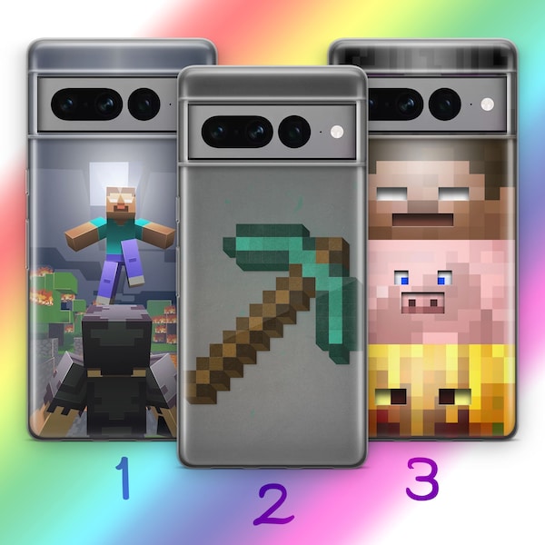 Minecraft 8 Phone Case Cover For Google Pixel 7 7A 7 Pro 8 Pro Models Inspired By Block Build Craft Video Game Multiplayer