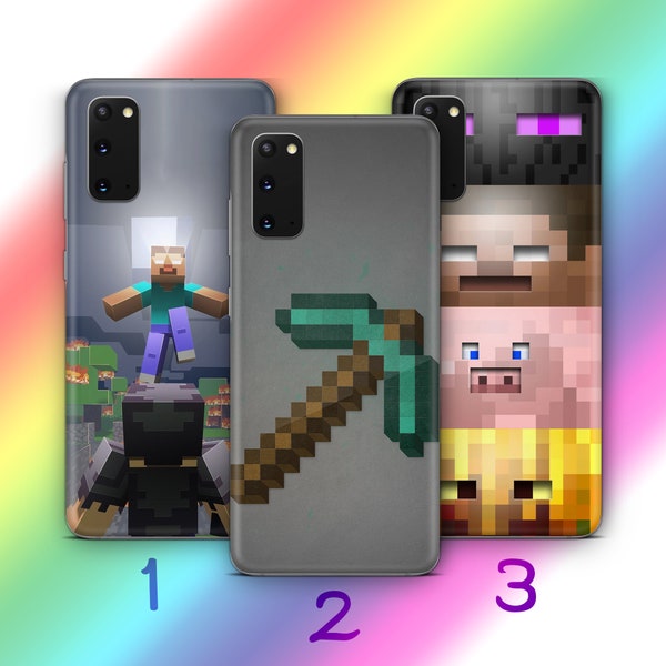 Minecraft 8 Phone Case Cover For Samsung Galaxy S10 S20 S21 S22 S23 FE S24 Plus Ultra Inspired Block Build Craft Video Game Multiplayer