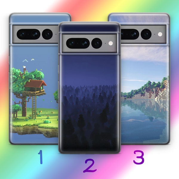 Minecraft 7 Phone Case Cover For Google Pixel 7 7A 7 Pro 8 Pro Models Inspired By Block Build Craft Video Game Multiplayer