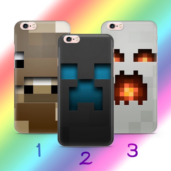 Minecraft 1 Phone Case Cover For Apple iPhone 5 SE 2020 2022 6 7 8 X Xs XR MaX PLuS Models Inspired Block Build Craft Video Game Multiplayer