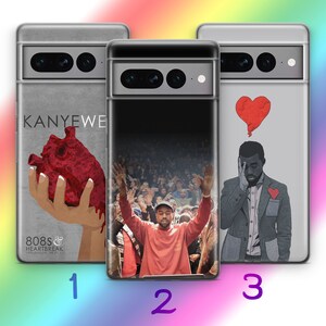 Custodia per telefono Kanye Ye West 7 per Google Pixel 6 6A 7 7A 8 8A 9 9A Pro XL Modelli Cartoon ispirato al cantante rap Rapper Hip Hop Star Mtv