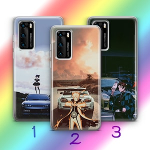 Anime JDM 9 Phone Case Cover For Huawei P9 P10 P20 P30 P40 Lite PRO Plus LG G5 G6 Models Inspired Japanese Fast Sports Cars Cartoon Girl Boy