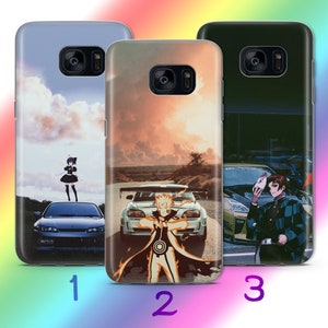 Anime JDM 9 Phone Case Cover For Samsung Galaxy S5 S6 S7 S8 S9 Edge Plus LTE NEO Models Inspired Japanese Fast Sports Cars Cartoon Girl Boy