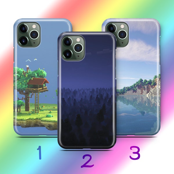 Minecraft 7 Phone Case Cover For Apple iPhone 11 12 13 14 15 PRO PLuS MiNI MAX Models Inspired By Block Build Craft Video Game Multiplayer