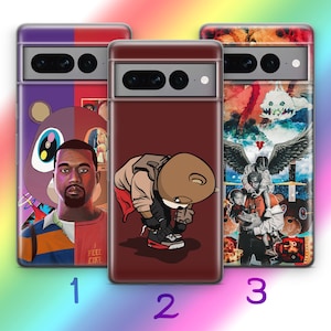 Custodia per telefono Kanye Ye West 5 per Google Pixel 6 6A 7 7A 8 8A 9 9A Pro XL Modelli Cartoon ispirato al cantante rap Rapper Hip Hop Star Mtv