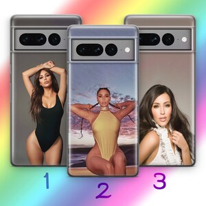 Custodia per telefono Kim Kardashian 9 per Google Pixel 6 6A 7 7A 8 8A 9 9A Pro XL Modelli Cartoon ispirato agli USA American Beautiful Fit Woman Icon