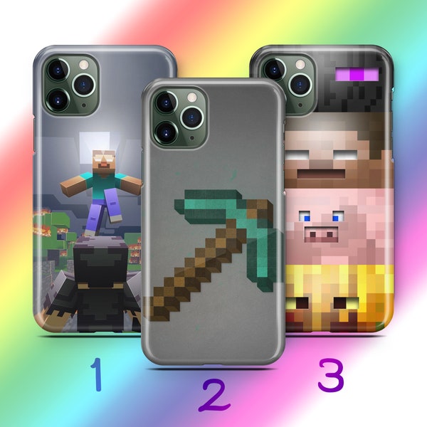 Minecraft 8 Phone Case Cover For Apple iPhone 11 12 13 14 15 PRO PLuS MiNI MAX Models Inspired By Block Build Craft Video Game Multiplayer