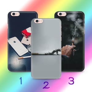 Cigarette 9 Phone Case Cover For Apple iPhone 5 SE 2020 2022 6 7 8 X Xs XR MaX PLuS Models Cigarettes Rolling Cigar Smoke Smokers Ashtray