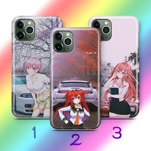 Funda de teléfono Anime JDM 7 para Apple iPhone 11, 12, 13, 14, 15, 16 Pro Plus, MiNI MAX, inspirada en modelos de coches deportivos rápidos japoneses, dibujos animados para niñas y niños.