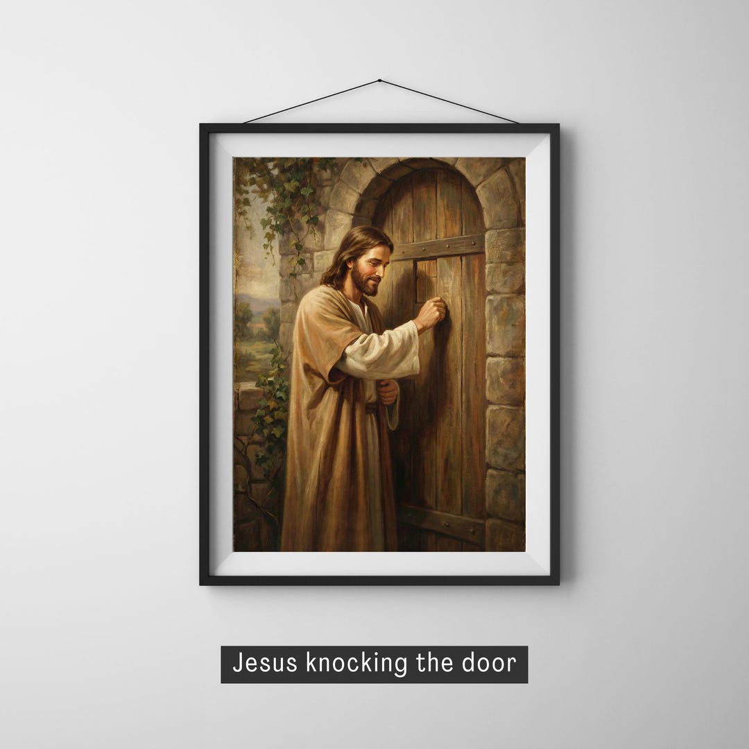 Jesus Knocking at the Door Wall Art | Revelation 3:20 Printable ...