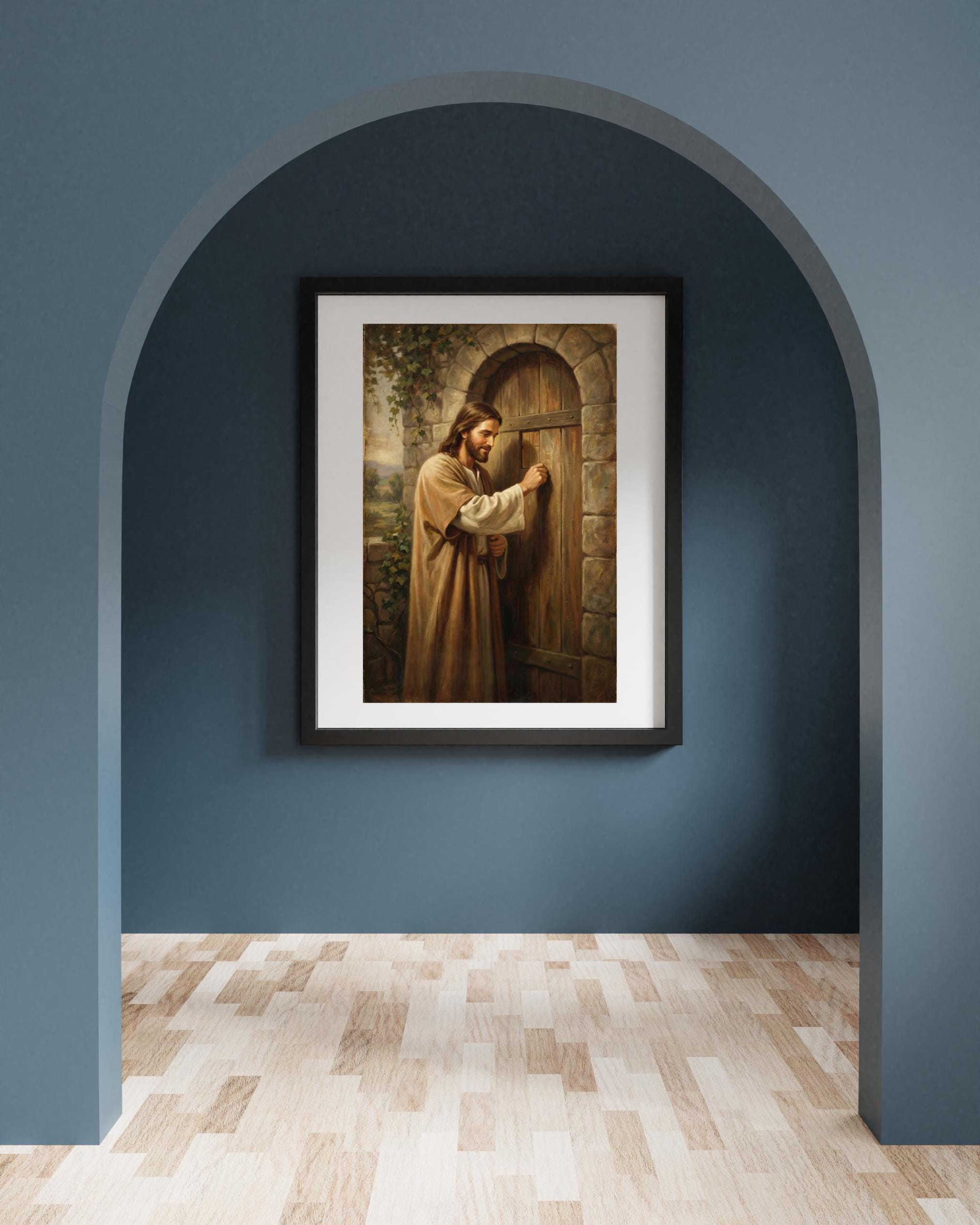 Jesus Knocking at the Door Wall Art | Revelation 3:20 Printable ...