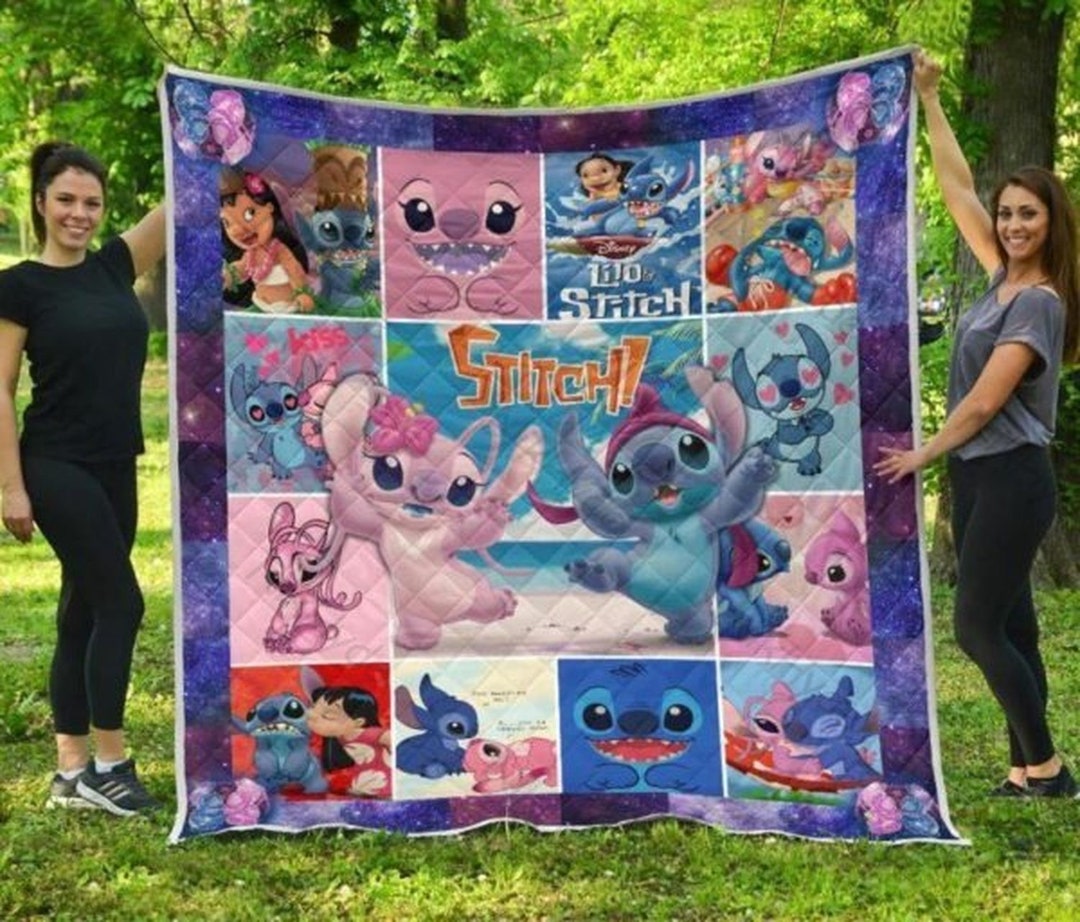 Disney Lilo and Stitch Quilt Blanket Disney Stitch Blanket Etsy