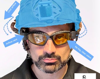 Fog off Airsoft Anti Fog Fan Preinstalled Including Bolle Safety