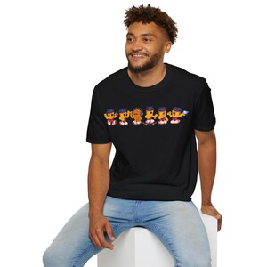 Coffee Addict Unisex Softstyle T-Shirt, Coffee Lovers Gift for Him Her, Everyday Wear, Cartoon Illustration