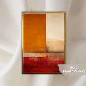 Abstract Canvas Art, Vibrant Wall Art, Modern Wall Decor, Unique Gift, Mark Rothko Artwork Style, Orange And Red Canvas, Monochromatic Decor