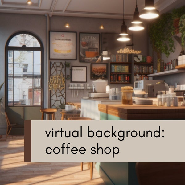 Zoom Coffee Shop Background Etsy