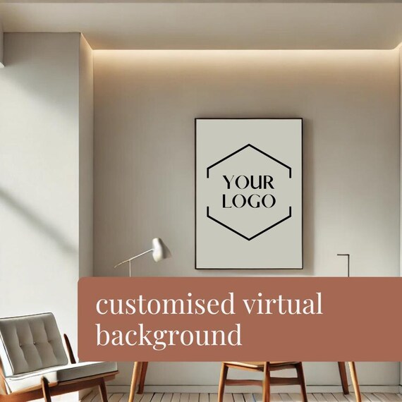 Hintergrund mit deinem Logo | Home Office | Personalised Virtual Background | Virtueller Hintergrund |  Zoom | Microsoft Teams | Google-Meet