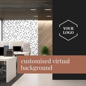 Logo background office wall | Personalised Virtual Background | Virtual Backgrounds | Background | Zoom | Microsoft Teams | Google Meet