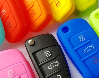 3 Tasten Für Audi A1 A3 S3 A4 S4 A5 S5 A6 S6 TT Q5 Q7 R8 Fall Fernbedienung Flip Key Fob 3 Taste Silikon Schutz Haut 3