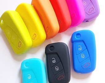 Schlüsselabdeckung für Ford KA StreetKA MK2 Galaxy Kuga Edge 3-Tasten-Remote Flip Fob Fob Silikon Fall 8