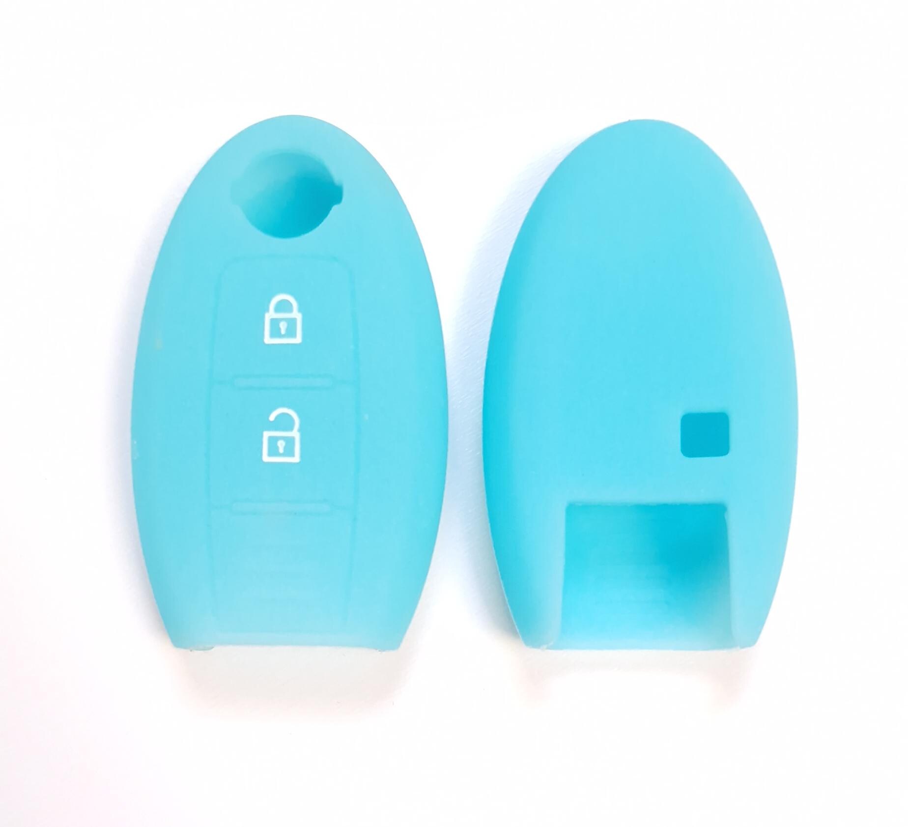 Silicone Key Cover For Nissan Juke, Navara, Qashqai, Pulsar, Cube, Leaf - Glossy/Glow