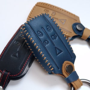 Leather Cover For Jaguar Key XF XK XKR X S E F Type Remote smart key keyless entry Cover 5 Button Fob 6