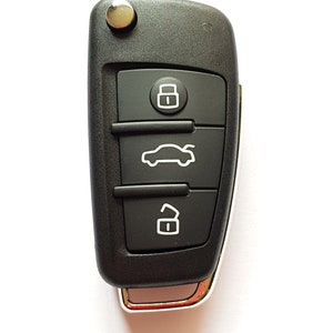 Für Audi A1 A3 S3 A4 S4 A5 S5 A6 S6 TT Q5 Q7 R8 Fall Fernbedienung Klappschlüssel Fob 3 Taste Carbon Effect 3 Bild 4