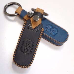Leather Remote Key Cover For Mazda 3 6 CX-3 CX-5 MX-5 M2 M3 M5 M6 3 Button Fob Case 4
