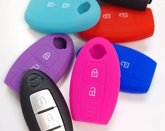 Key Cover For Nissan Juke Navara Qashqai X-Trail T31 T32 Juke J10 J11 Tiida Pulsar 3 Button Silicone Case Remote Fob 8