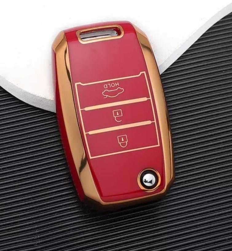 Cacacar for Kia Key Fob Cover with Keychain, for K5 Sportage Soul Sorento Forte