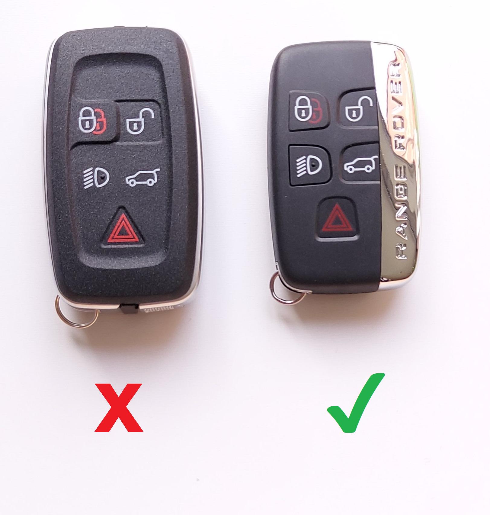 ROYALFOX(TM 5 Buttons Silicone Carbon Fiber Smart Remote Key Fob Case Cover For Land