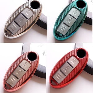 Key Cover For NISSAN Juke Inifiniti Qashqai Leaf Pulsar Cube Navara XTRAIL 3 and 4 Button Remote Case Carbon Effect Fob 3