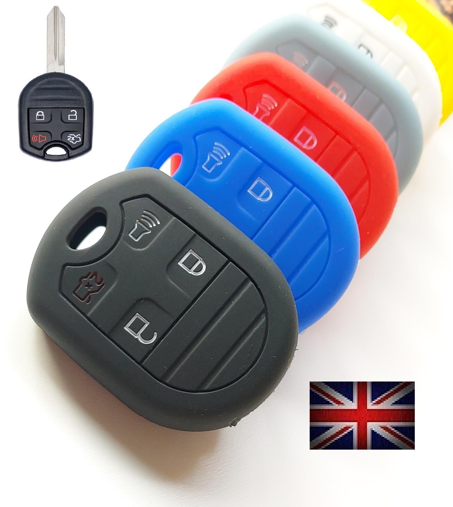 SALE!!!   Key Cover For FORD Focus Mustang Edge Escape Explorer Fusion Fiesta 4 Button Key Fob Silicone Case 5