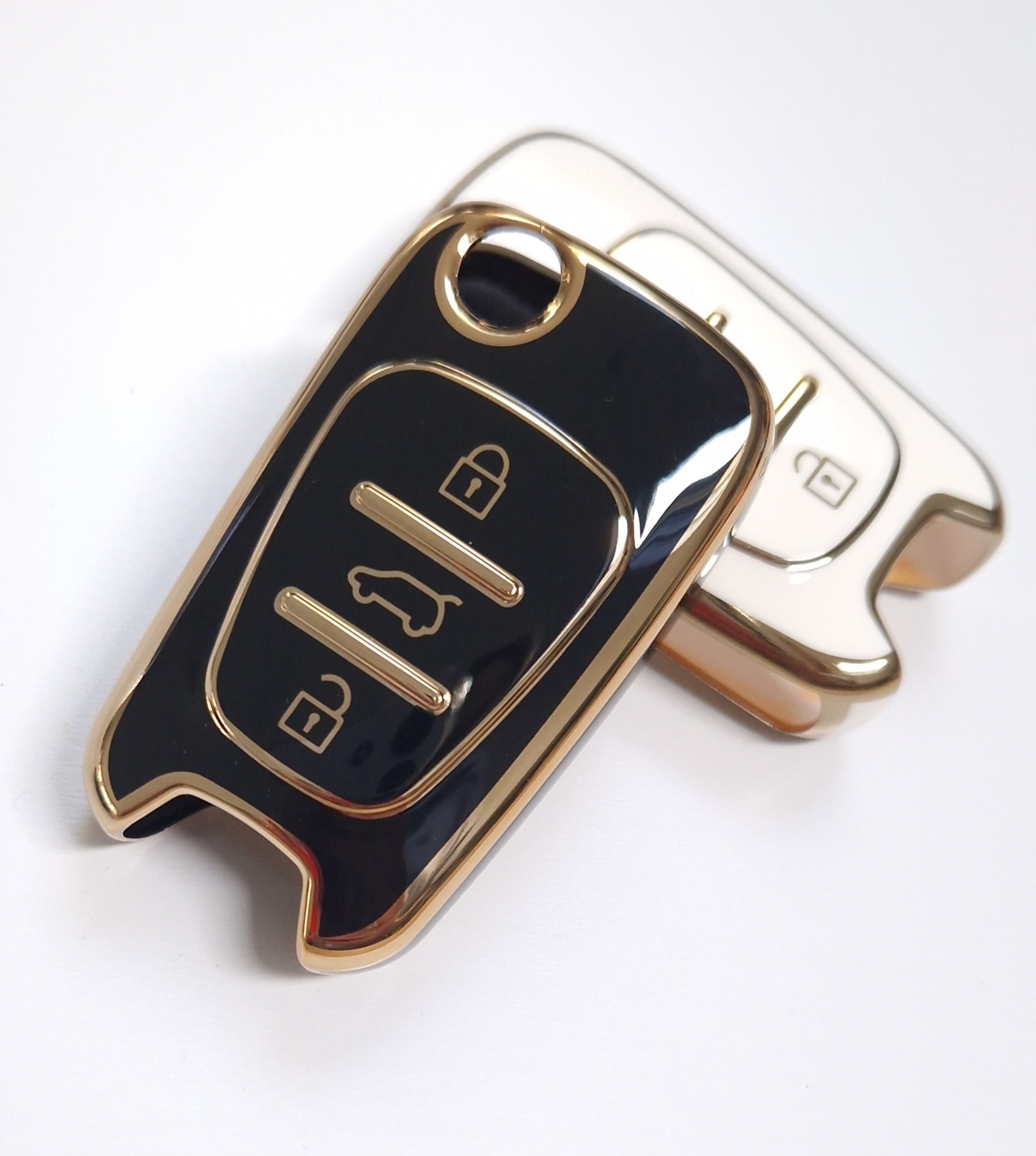 kaser Autoschlüssel Hülle für Hyundai Keyless – Cover TPU Silikon Hochglanz  Schutzhülle Schlüsselhülle für Fernbedienung Hyundai Kona i10 i30 ioniq