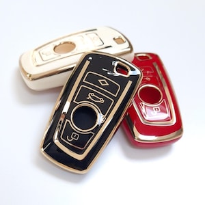 Fernabdeckung für BMW 1 2 3 5 7 SERIE M Sport F10 F20 F30 F40 X3 X4 Smart Key Keyless Case + Schlüsselringclip Option 7