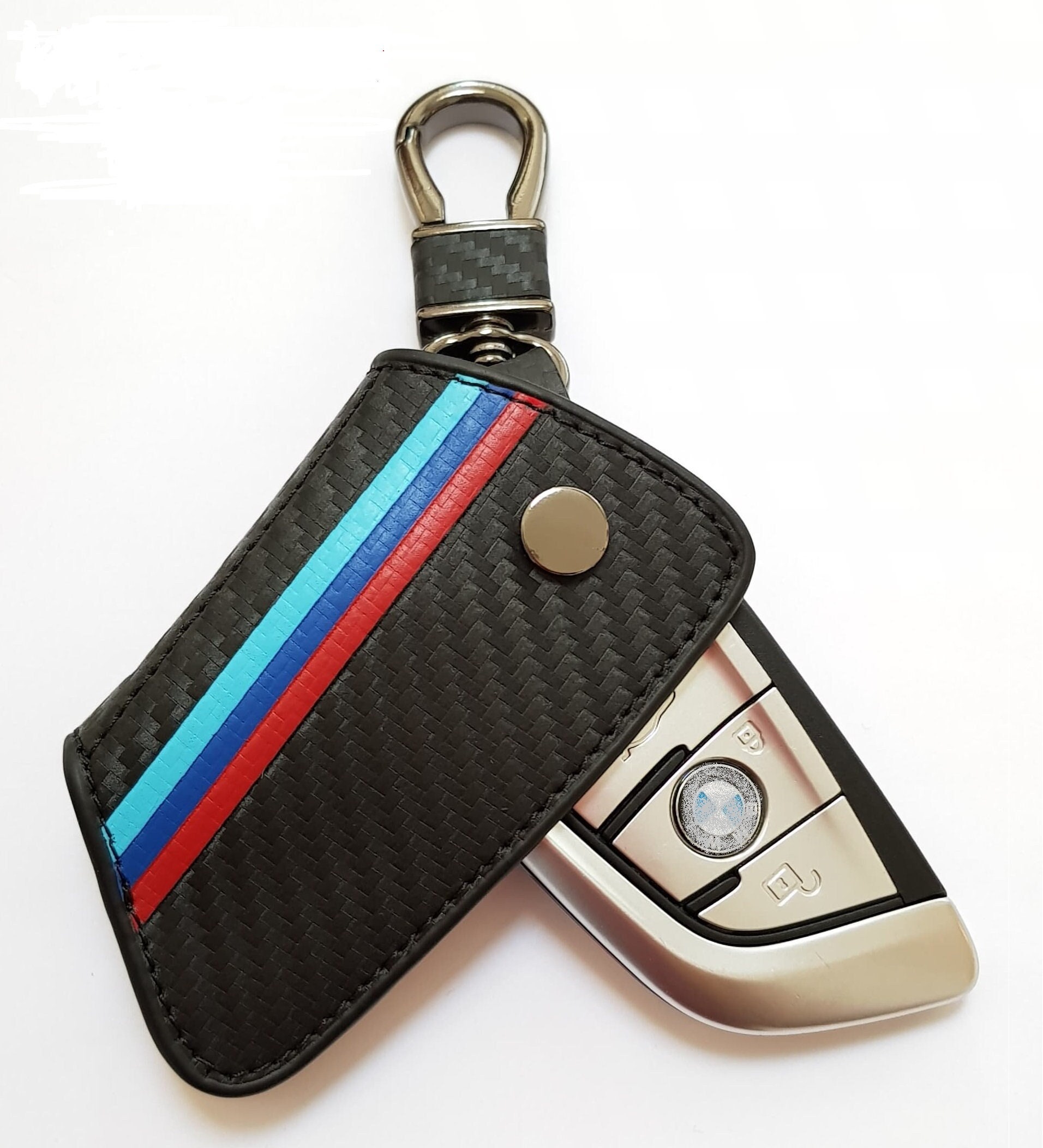 SANRILY Für BMW Motorrad Schlüsselhülle aus echtem Leder für BMW