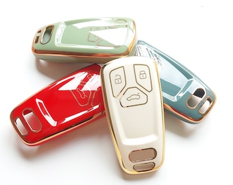 Fernbedienung Schlüssel Abdeckung für Audi A4 A5 A8 C5 C6 RS SLINE TT Fall Smart Keyless Eintrag Fob 5 A3 A4 A6 Q3 Q7 Q5 R8 Halter 6