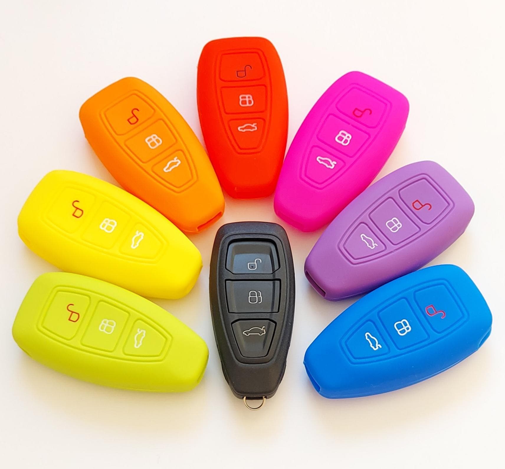 Key Cover For FORD Mondeo Fiesta Focus B Max C Max S Max GALAXY KUGA Puma 3 Button Fob Silicone Case Remote 3