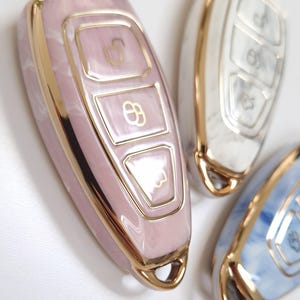 Schlüsselabdeckung für FORD Mondeo Focus Fiesta B max, C max, S max, Galaxy, Kuga Puma 3-Tasten-Gehäuse Keyless AccessionRemote Fob + Keyring 16