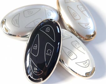 Key Cover for Hyundai IONIQ 6 Kona EV Tucson Elantra N-Line Case Fob 5 Button Remote + Keyring option 8