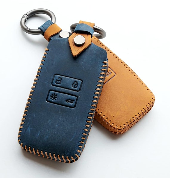 Leather Key Cover for DACIA Sandero Duster Logan Stepway 4 Button Remote Car  Case Smart Keyless Entry 