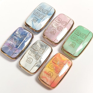 For Range Rover Remote Evoque Discovery Vogue Sport Key Case Cover Keyless Entry Land Rover Marble Effect 4