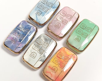 For Range Rover Remote Evoque Discovery Vogue Sport Key Case Cover Keyless Entry Land Rover Marble Effect 4