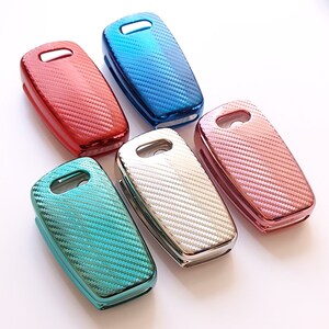 Für Audi A1 A3 S3 A4 S4 A5 S5 A6 S6 TT Q5 Q7 R8 Fall Fernbedienung Klappschlüssel Fob 3 Taste Carbon Effect 3 Bild 3