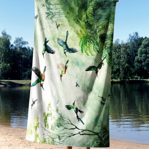 Toalha de praia de microfibra - leve e de secagem rápida 90x150 cm (35,4x59 polegadas) e 75X130 cm (29,5x51 polegadas)