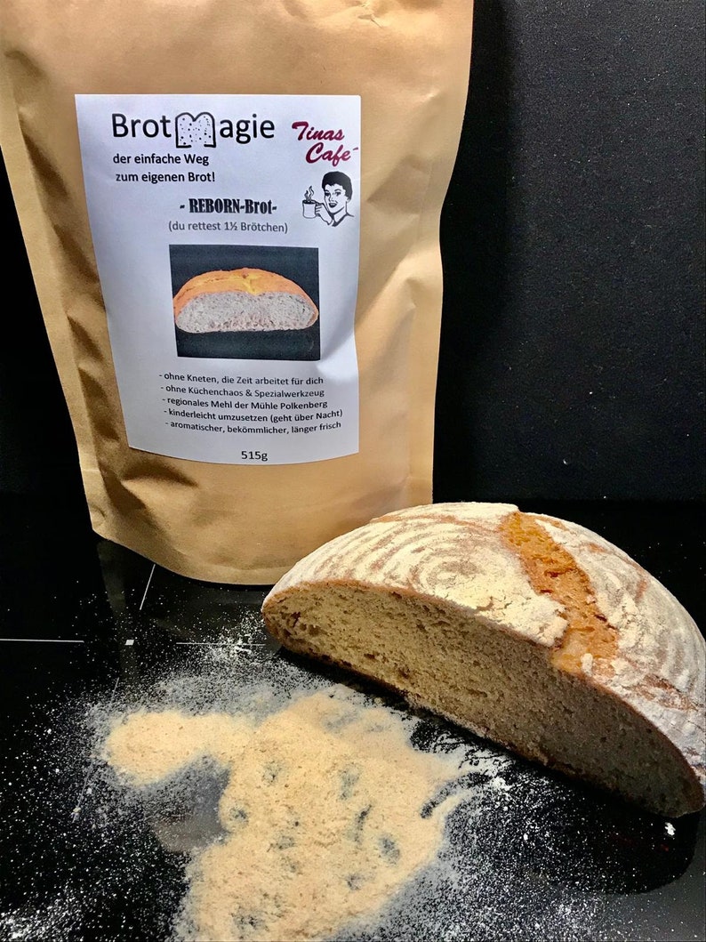 Brotbackmischung, Backe leicht DEIN Brot, 6 Geschmäcker, regionales Mehl, u.a. vegan, glutenfrei, dialysegeeignet, ohne Schnickschnack, Brot Bild 1