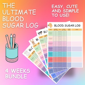 2023 Easy to Use Blood Sugar Log | Blood Sugar Tracker | Diabetes Tracker | Health Tracker | Glucose Log | Blood Sugar Tracker | Planner