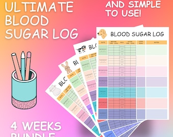 2023 Easy to Use Blood Sugar Log | Blood Sugar Tracker | Diabetes Tracker | Health Tracker | Glucose Log | Blood Sugar Tracker | Planner