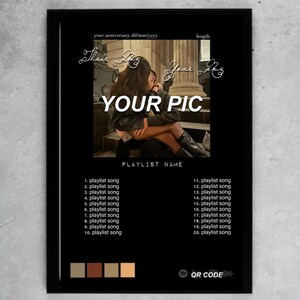 CUSTOMIZED VALENTINE'S Pärchenposter, Freundinnenposter, Playlistposter, Jubiläum