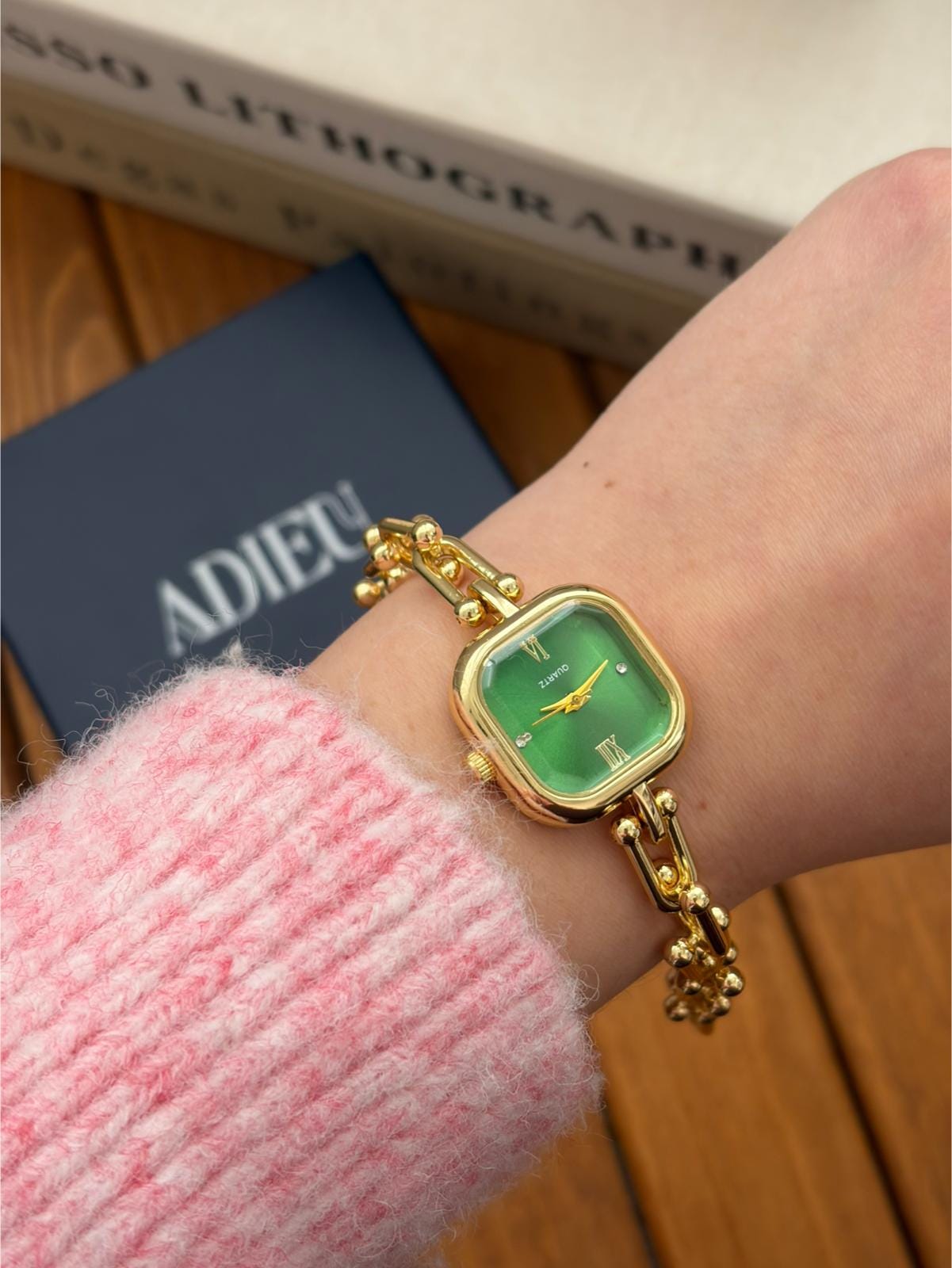 Tiffany Gold Green Dial Women's Watch - Etsy